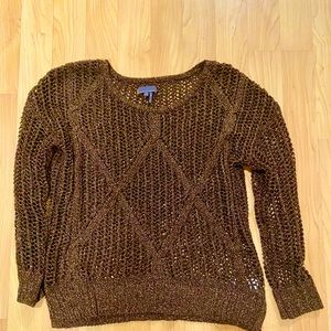 Sweater - brown metallic